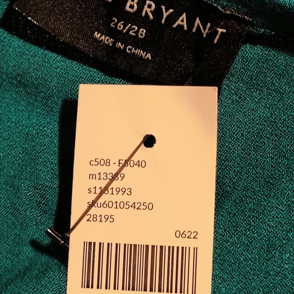 🔹Lane Bryant Fitted Short Flutter Sleeve V-Neck Drawcord-Front - Picture 4 of 8